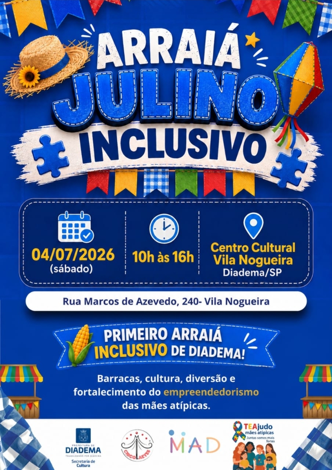 Primeiro Arraiá Inclusivo de Diadema transforma acolhimento em política comunitária e fortalece famílias atípicas 33 Primeiro Arraiá Inclusivo de Diadema transforma acolhimento em política comunitária e fortalece famílias atípicas