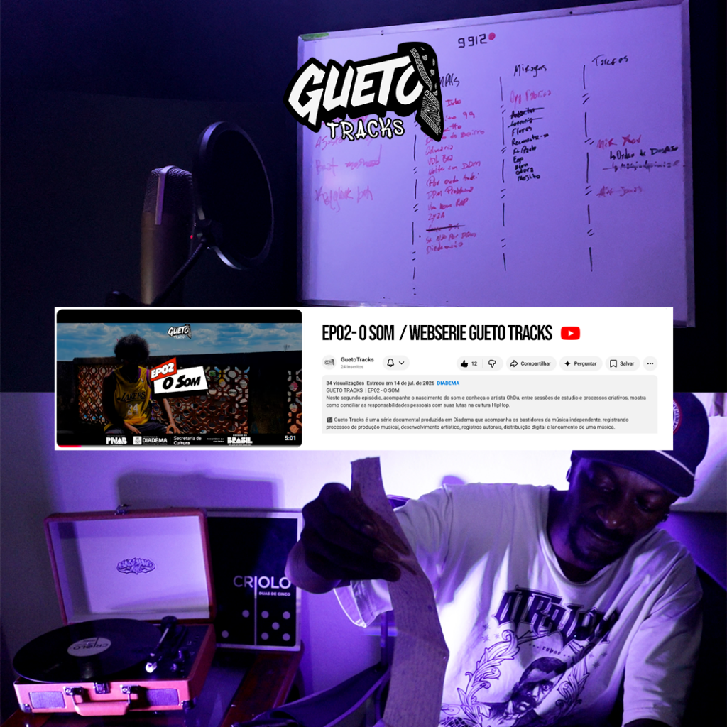 Gueto Tracks transforma os bastidores da música periférica em patrimônio audiovisual de Diadema